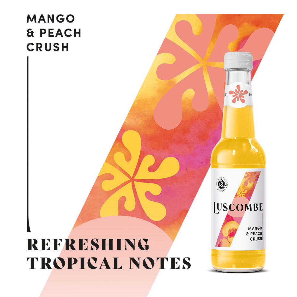 Mango and Peach Crush Organic Drink Luscombe