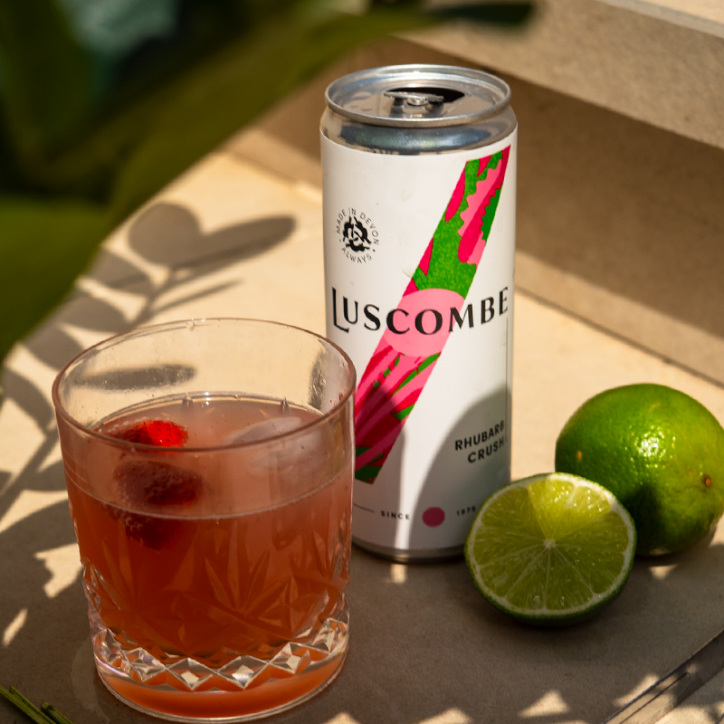 Rhubarb Crush Non Alcoholic Organic Drinks Luscombe Drinks